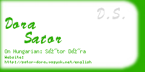 dora sator business card